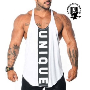 เสื้อกล้ามออกกำลังกายผู้ชายไซส์ใหญ่ UNIQUE GYM WEAR ผลิตจากผ้าฝ้ายรักษ์โลก แห้งเร็ว ไม่เป็นขุย ระบายอากาศได้ดี พิมพ์ลายด้านหน้า - Product Image 2