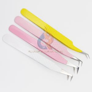 Pince à épiler mince à 90 degrés de couleur pastel pour méga volume et cils russes pince à cils pour extensions de cils - Product Image 2