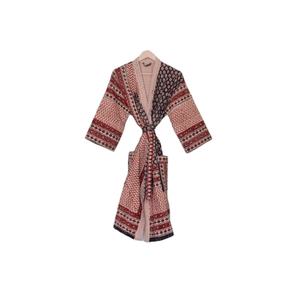 Vente en gros de vêtements de nuit indiens 100% en coton imprimé Kantha matelassé style kimono, robe longue faite à la main, peignoirs de bain pour femmes - Product Image 2