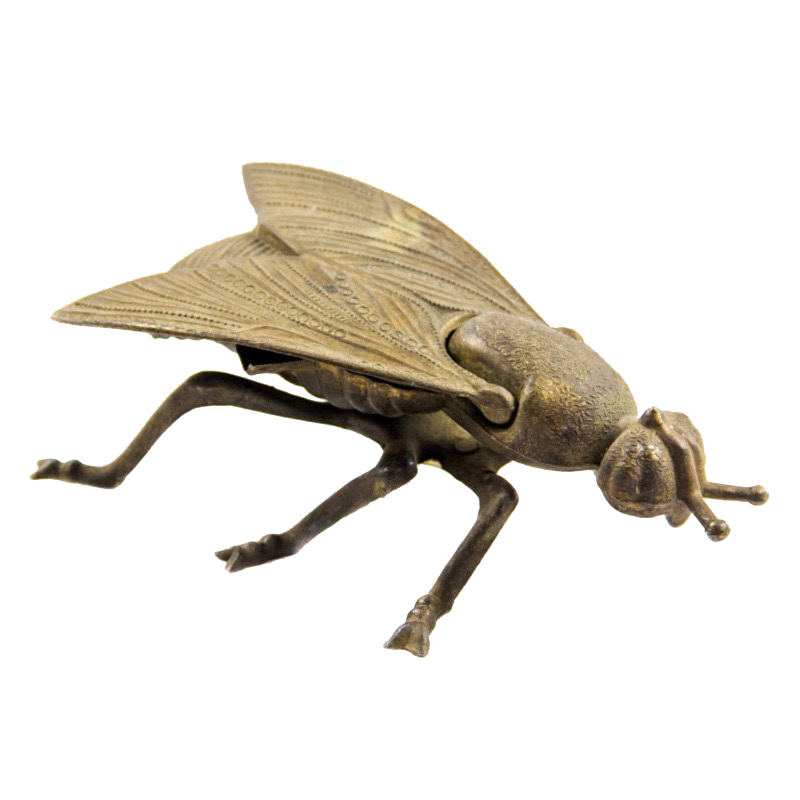 Массивная латунная пепельница в форме мухи, винтажная пепельница ручной работы для курения табака, латунная дешевая антикварная пепельница для использования в помещении и на улице
