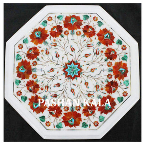 Cubierta Decorativa de Mármol Blanco para Mesas de Comedor - Product Image 1