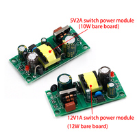 5V 2A 12V 1A 10W AC-DC Alimentation à découpage Module D'alimentation Isolé 220V à 5V 12V Convertisseur Abaisseur Nu Circuit imprimé