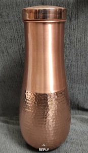 Bouteille d'eau unisexe écologique en métal cuivre 1000ml 100% finition polie brillante pour le camping en plein air et les voyages - Product Image 4