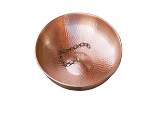 Muebles de Exterior, Lavabo Decorativo de Cobre Martillado a Mano de 18 Pulgadas, Lavabo Rústico para Baño y Cocina - Product Image 1