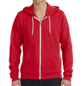 Sweat à capuche en molleton à fermeture éclair pour hommes, motif uni violet, avec logo personnalisé et veste à capuche zippée en tissu personnalisé OEM - Product Image 4