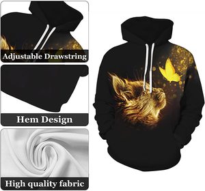 Sudaderas con Capucha de Forro Polar para Hombre, Venta al por Mayor, Logotipo Personalizado Bordado, Impresión Digital, Estilo Urbano, Servicio OEM - Product Image 4