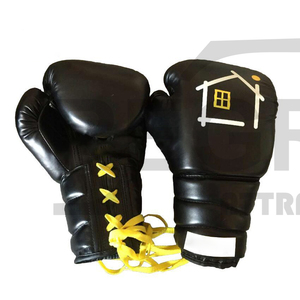 Fashion PU Leather Boxing <b>Gloves</b> <b>for</b> Training Martial Arts New Black Red OEM Logo Thai Color Material Adults People Origin <b>Type</b> - Product Image 3