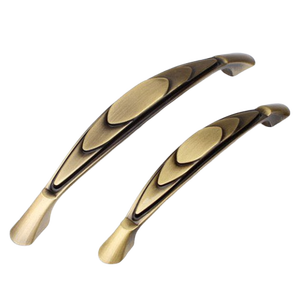 Poignée de quincaillerie de meubles décoratifs élégants, poignée de clé longue en métal noir poignée de porte en bois moderne - Product Image 6