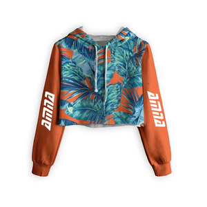 เสื้อฮู้ดผู้หญิงปี 2020 แบบพิมพ์ลายเต็มตัว สไตล์ลำลอง เสื้อครอปฮู้ดผู้หญิงสำหรับขาย - Product Image 4