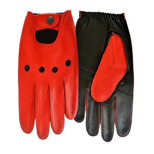 Gants de conduite en cuir véritable, souple, pour l'hiver, gants de haute qualité en peau de chèvre - Product Image 1
