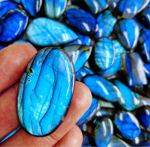 Golden Labradorite <b>Stone</b> Space Flat Back Cabochons Labradorite Ring Stand Cabochon <b>Polishing</b> <b>Machine</b> Labradorite Indian Necklace - Product Image 6