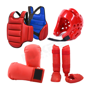 Protecteur de corps de Taekwondo personnalisable, équipement de protection, gants de combat en cuir pour le sport avec logo personnalisé - Product Image 5