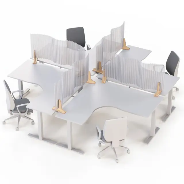 Vendas premium totalmente personalizadas, intertravamento flexível, painel de partição de mesa de madeira para escritório