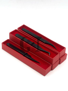 Volume de botte professionnel Plasma noir 45 degrés Fiber pointe Isolation Extension de cils pince à épiler Instrument de beauté en acier inoxydable - Product Image 6