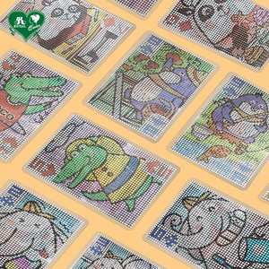 For Animal School Bus Transparent <b>Plastic</b> Waterproof Mosaic Playing Cards Unique Coating 54 Cards 58x88mm <b>Shrink</b>-Wrapped for - Product Image 2