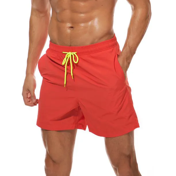 Shorts de natação para cintura baixa, com bolso traseiro personalizado, oem, atacado 3d, estampado, moda praia, academia