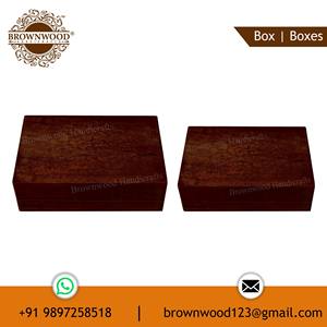 High Quality Set of 2 <b>Wooden</b> Carved <b>Boxes</b> <b>Decorative</b> Handcrafted Design from Indian Manufacturer Ideal for Gifts and Storage Use - Product Image 6