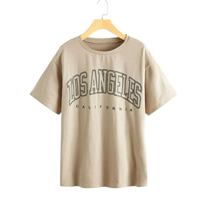 Whole Sale OEM Running Wear Letter Graphic Drop Shoulder Longline T-Shirt - Product Image 1