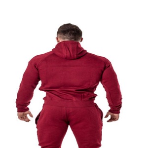 Pakistan Factory Unisex algodón polar cremallera Jogger conjuntos XL tamaño transpirable entrenamiento gimnasio chándales logotipo personalizado para hombres verano - Product Image 3