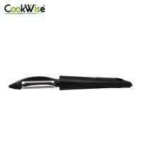 Pengupas Kentang Multi-warna Cookwise Stainless Steel dengan Kepala ABS dan Penghilang Noda