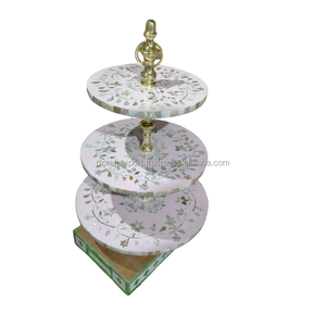 Royal <b>3</b>-<b>Tier</b> Fruit <b>Stand</b> Dessert Plate for Wedding and Tea Party <b>Cake</b> <b>Stand</b> and Serving Platter - Product Image 1