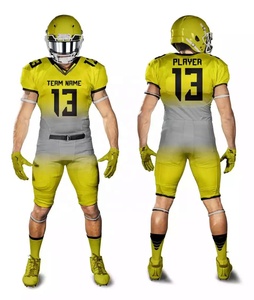 Tenues de football américain grande taille respirantes, nouveau design estival, maillot sublimé brodé, vente en gros, manches courtes - Product Image 5