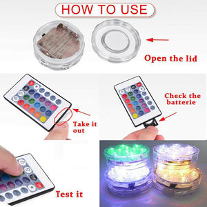 LED bajo el agua luces de la fuente 16 colores RGB sumergible piscina luces con Control remoto - Product Image 5