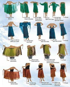 Mới Nhất Phong Cách Mới Lụa Bọc Váy Ngắn Váy & Chất Lượng Tốt Cho Cô Gái/Phụ Nữ Sws110 Cổ Điển Sari Ấn Độ Boho Hippie <span class=keywords><strong>Mini</strong></span> Chiều Dài - Product Image 2