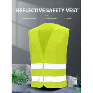 Gilet de sécurité unisexe Hi Vis pour travail, Patch de protection haute Visible avec poche de protection à rayures réfléchissantes, personnalisé - Product Image 4