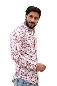 Camisas informales de playa completas para hombre personalizadas de importación Premium al por mayor, Polo transpirable estampado de algodón 100% teñido de talla grande ajustado - Product Image 3