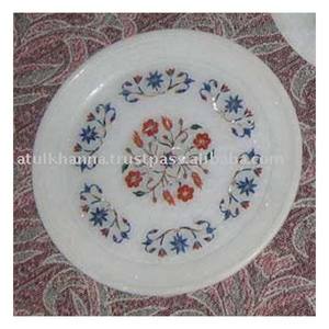 Antique Marble Plate With Inlay Promotional Gifts - Product Image 1