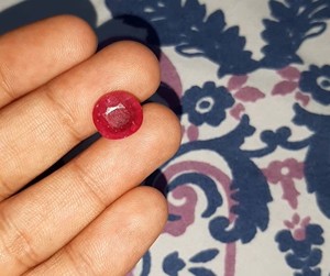 Étoile indienne rubis à facettes pierres précieuses en vrac couleur supérieure naturel lisse fabrication de bijoux pierres certifiées IGI - Product Image 2