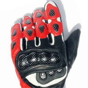 Guantes de Motocicleta Transpirables 3D Deportivos con Protección Completa en los Nudillos, Pantalla Táctil, Personalizados para Hombre, de Verano, de Cuero PU con Cierre de Velcro - Product Image 5