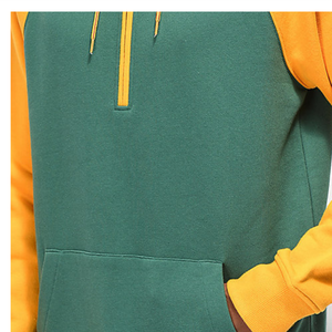 Sweat à capuche multicolore personnalisé pour hommes Pull de taille XL avec demi-fermeture à glissière Polaire à séchage rapide 100% coton - Product Image 6