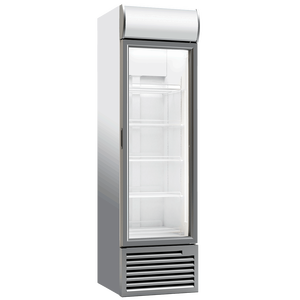 Refrigerador Comercial Vertical Klimasan Inova 420 con Puerta de Vidrio Simple, Refrigeración por Aire, para Bebidas, con Control de Temperatura y Humedad - Product Image 1