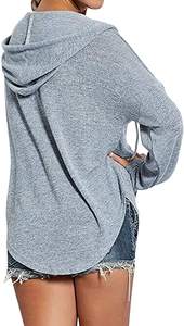 Sweat-shirts à capuche surdimensionnés en coton brodé et tricoté pour femmes et unisexe, personnalisables avec couleur et taille sur mesure, OEM - Product Image 5