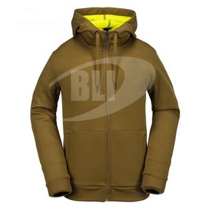 Sudadera con capucha y cremallera personalizada para hombre, 100% poliéster, forro polar grueso, chándal de gimnasio personalizable - Product Image 1