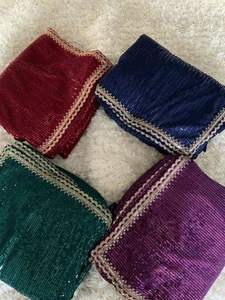 La plus belle et attrayante georgette lourde séquence travail saree avec blouse pièce femmes indiennes portent pas cher bas prix en gros - Product Image 2