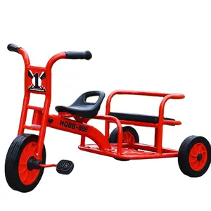 Carrinho triciclo tandem de infância, bicicleta do jardim de infância, brinquedo para crianças de 3 anos de idade, carrinho de bebê pode trazer pessoas, brinquedos ao ar livre