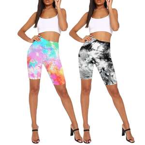 Venta al por mayor de alta calidad por encargo de las mujeres mejor Running Active Wear Gym usa Tie Dye Shorts Foe Ladies - Product Image 6