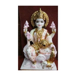 Pure Makrana Marble Laxmi Maa <b>Statue</b> - Product Image 1
