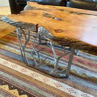 Pieds de table basse en acier à motif de branche pour meubles à bord vif ou conception personnalisée