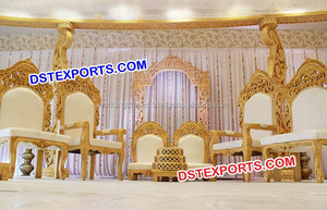 เก้าอี้ Mandap ทำจากไม้ดีไซน์เนอร์เก้าอี้แมนเด็ปเก้าอี้สไตล์ดั้งเดิมสำหรับพิธีฮินดู - Product Image 2