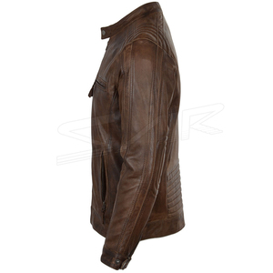 New Arrival Men's High Quality Fashion Pu Leather <b>Jacket</b> For Men <b>Slim</b> <b>Fit</b> Motorcycle Biker <b>Jacket</b> OEM ODM Factory Supplier - Product Image 3