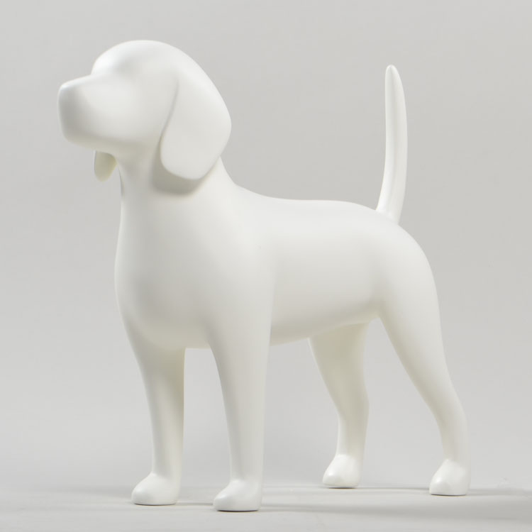 custom animal mannequin dog mannequin, white dog mannequin display