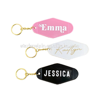 Porte-clés personnalisé en PVC souple, noir, Logo, à la mode