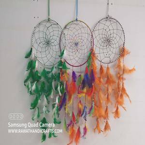 Bohème plume capteur de rêves métal décoration de la maison suspendu mur Art chambre salon artisanat noël ornement cadeau - Product Image 4