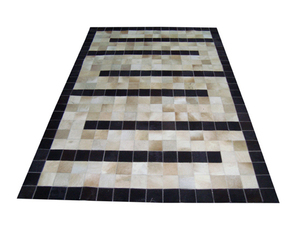Factory Direct Trendy Fancy Embroidered Leather Rug Carpet Top Selling Sustainable Area Rugs Set for Living Room Made in India - Product Image 1