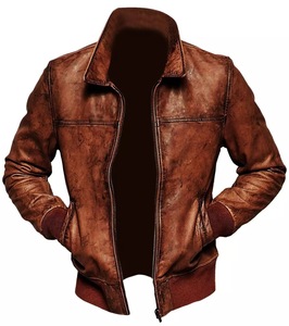 10 nouvelle Arrivée Brun En Cuir Vestes Bomber/ Vintage Veste En Cuir Personnalisé Hommes À La Mode de Haut En Cuir Vestes - Product Image 1