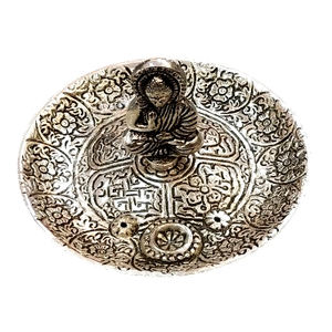 White Eco-Friendly Metal Aluminium <b>Incense</b> <b>Burner</b> & Aromatherapy Diffuser Symbol Ash Catcher <b>Incense</b> <b>Holder</b> - Product Image 2